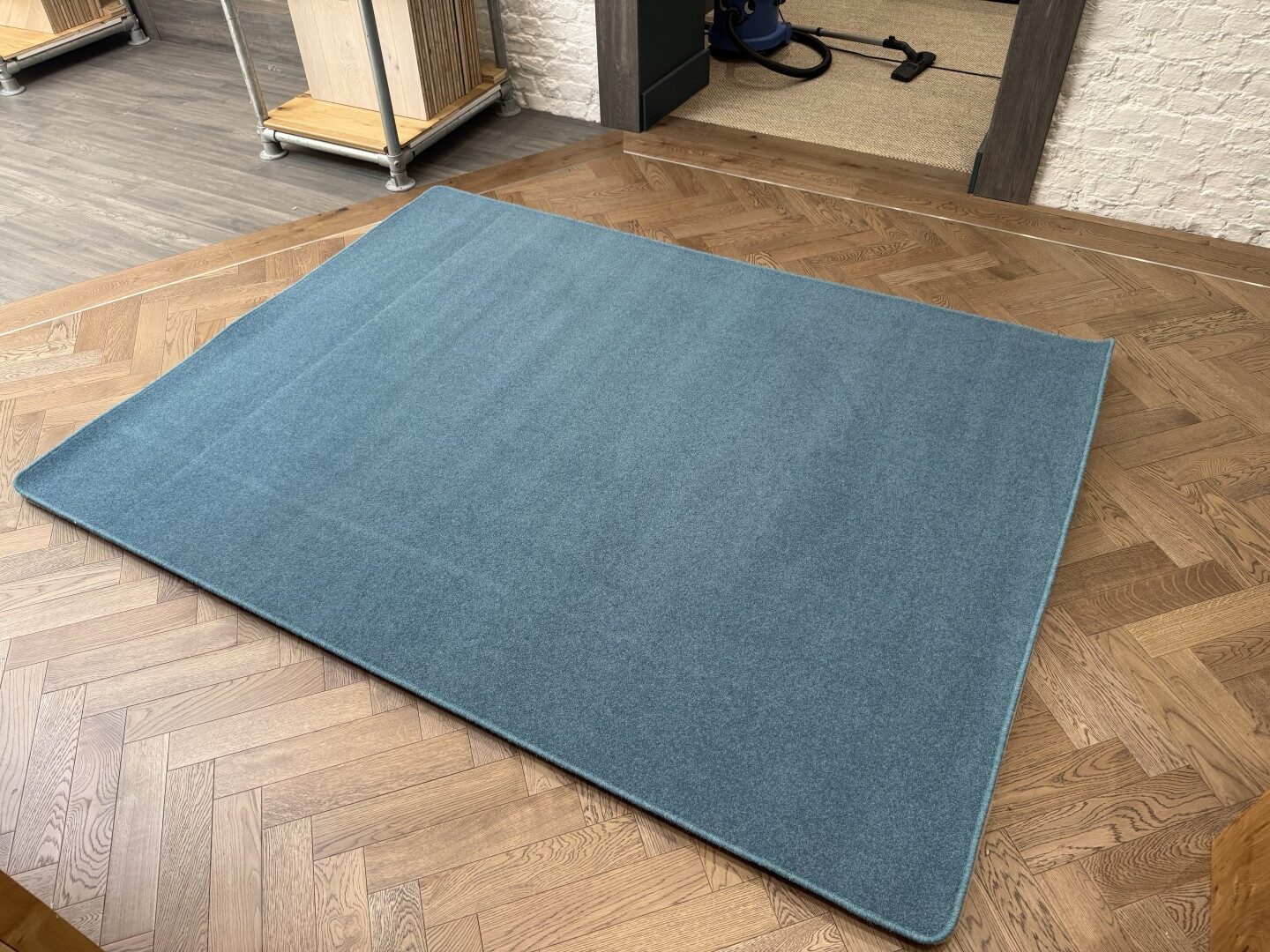 Woolmix Rug - Large with Whipped Edge, Blue (180 X 240)