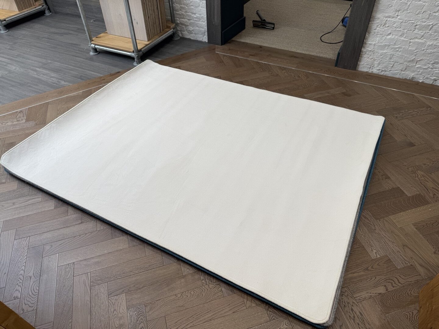 Synthetic Rug - Large with Whipped Edge, Cream, White (180 X 240)