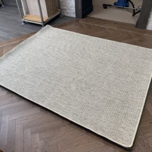 Wool / Sisal Rug - Large with Whipped Edge, Cream, Neutral, Beige (180 X 240)