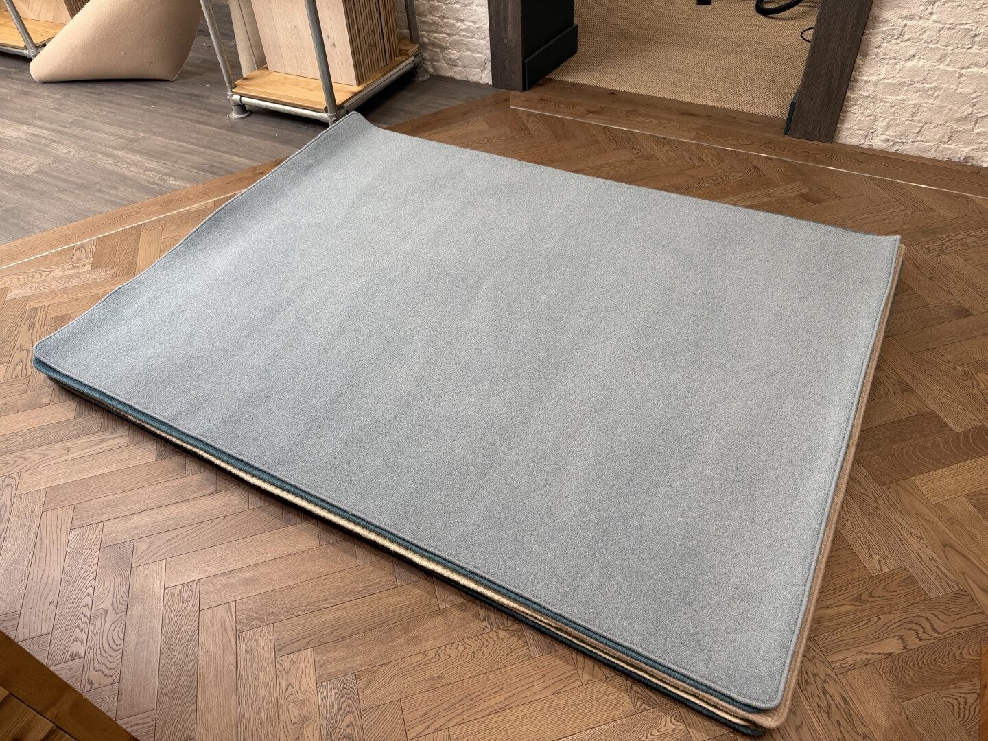 Woolmix Rug - Large with Whipped Edge, Grey (180 X 240)