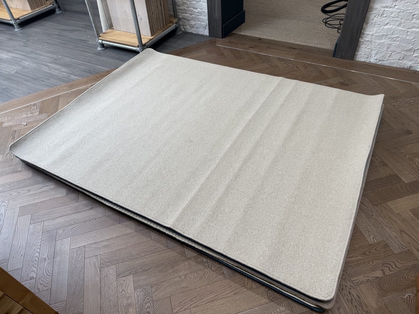 Woolmix Rug - Large with Whipped Edge, Beige, Neutral (180 X 240)