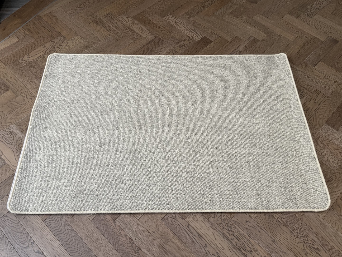 Wool Rug - Medium with Whipped Edge, Beige, Neutral, Grey (120 X 180)