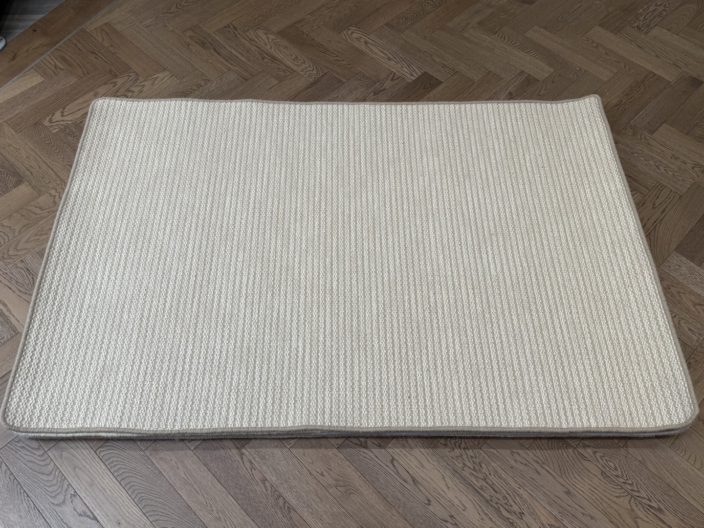 Wool Rug - Medium with Whipped Edge, Beige, Neutral (120 X 180)