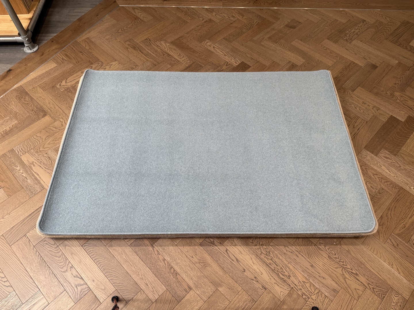 Woolmix Rug - Medium with Whipped Edge, Blue, Grey (120 X 180)