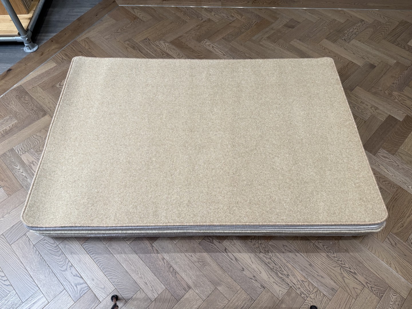 Woolmix Rug - Medium with Whipped Edge, Warm Beige (120 X 180)