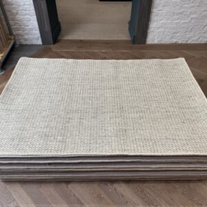 Wool / Sisal Rug - Medium with Whipped Edge, Cream, Neutral, Beige (120 X 180)