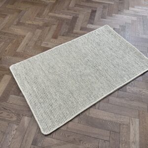 Wool / Sisal Rug - Small with Whipped Edge, Cream, Neutral, Beige (90 X 150)