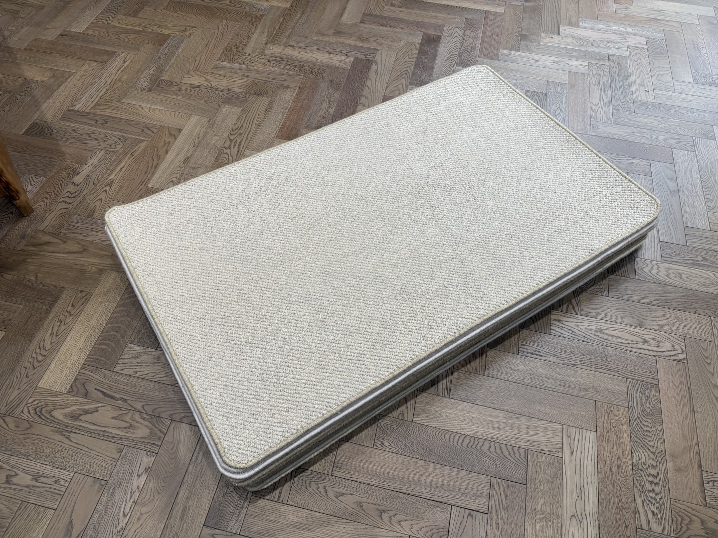 Wool Rug - Small with Whipped Edge, Beige, Neutral, Grey (90 X 150)