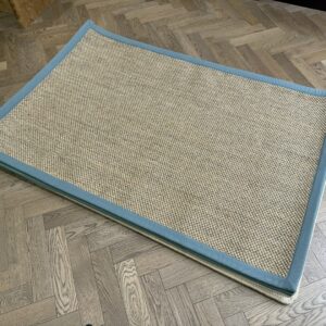 Sisal Rug - Medium with Blue Tape, Natural, Gold (120 X 180)